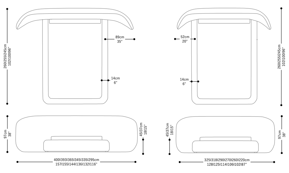 Imagem das dimensões principais do produto